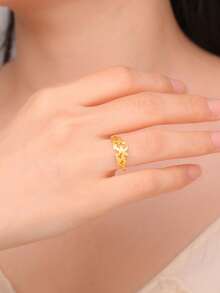 AMAXER 1pc Stainless Steel Butterfly & Dragonfly Design Ring, Minimalist Fashion Vacation Style Personalized Ring, Daily Wear Birthday Gift Jewelry - animal - View 9