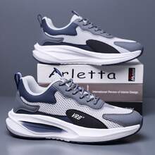 High Quality Fashionable Thick Sole Comfortable Breathable Athletic Sneakers, Essential For Sports Events - Grey - View 5