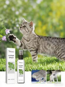 猫咪喷雾，有助于缓解猫咪焦虑和压力，增强宠物活力，呵护猫咪健康，猫咪快乐水，诱发猫咪玩具，猫咪喜爱香味 - 1pc(100ml) - 查看 9