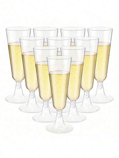 Ly sâm panh nhựa trong suốt tái sử dụng 5oz (kiểu ly cocktail); Những chiếc ly cocktail bằng nhựa này có thiết kế chân dài, phù hợp cho nhiều dịp khác nhau bao gồm tiệc tùng, đám cưới, sinh nhật, họp mặt năm mới và các sự kiện quy mô lớn. Chúng cũng có thể được sử dụng hoàn hảo như ly đựng nước ép, đồ uống chào mừng và nhiều loại đồ uống khác.