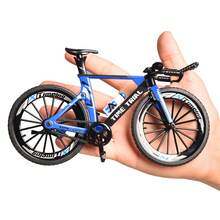 1:10 Scale Alloy Mountain Bike Model, Road Bike Model, Creative Cycling Accessory, Static Display, Cycling Enthusiast Collectible Gift - Blue - View 6