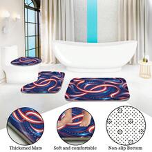 1 pieza/4 piezas Conjunto de cortina de ducha decorativa para el baño con estampado de bandera estadounidense y cinta, incluye 12 ganchos gratis, crea un ambiente festivo elegante, alfombra de baño, alfombra en forma de U y alfombra redonda para el inodoro, adecuado para todo tipo de escenarios en el baño - Cinta de la bandera estadounidense - Ver 7