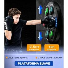 Diana de boxeo musical inteligente para uso doméstico, equipo de fitness y ejercicio para niños/adultos, entrenador de boxeo conectable - Oscuro - Ver 2