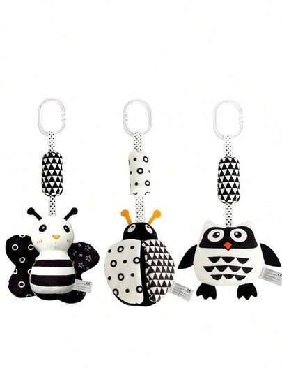 Cute Bell Black & White Rattle Toy For Babies & Toddlers