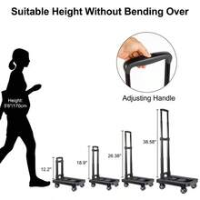 Foldable Hand Truck With Adjustable Handle And 360° Swivel Wheels | Lightweight And Portable, Suitable For Travel, Shopping And Office Use, Student Dorm Wheeled Cart, Mobile Office Organizer Essential, Rollable And Portable Design; Compact Size, Suitable For Office Cubicles And Home Office Scenarios; Serves As Multi-Functional Office Cart And Storage Cabinet, Perfect Gift For Mother's Day, Father's Day And Other Holidays - Foldable Stroller - View 7