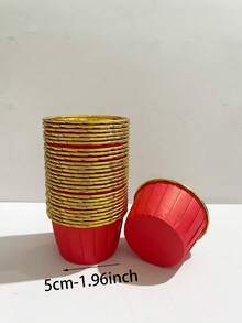 50 chiếc giấy lót bánh cupcake, màu vàng/vàng đỏ/vàng cà phê, có viền chống dính, lý tưởng cho các bữa tiệc, đám cưới, sinh nhật và ngày lễ. - Xem 3