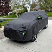 SUV Car Cover, Waterproof, Rainproof, Sunproof, Snowproof, Suitable For SUV And Outdoor Vehicles, Protects Against Snow, Rain, UV Rays, Dust, High-Quality Full Car Cover With Reflective Strips And Windproof Strap - Black - View 14