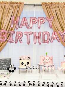 1pc Colorful Happy Birthday Balloon Banner, With 16-Inch Polyester Foil Letters, Inflatable Party Decor And Birthday Supplies, Suitable For Boys, Girls, Kids And Adults, Baby Shower, Reusable Party Supplies - Multicolor - View 6