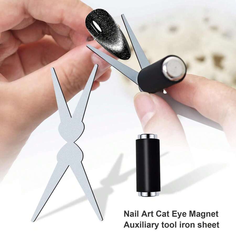 New French Cat Eye Magnet, Strong Magnet Big Y-Shaped Iron Piece, For Cat Eye Nail Polish Gel