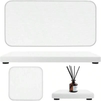 4PCS Stone Drying Dish, Absorbing Tray Sink, Fast Drying Diatomite Sink Tray, Stone Soap Dish Kitchen Counter