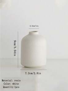1件/3件套白色极简花瓶装饰，现代波西米亚农舍家居装饰，藤编花瓶/花架，创意书架、书桌、置物架藤编花瓶装饰，餐桌派对花瓶，客厅办公室玄关卧室装饰 - 白色 - 查看 7