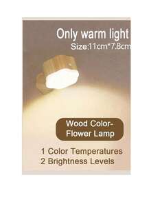 1pc LED Wall Lamp With Rechargeable Battery & USB Port, 1/3 Color Temperatures & 2/3 Brightness Levels, 360° Rotatable Magnetic Ball, Wireless Reading Bedside Lamp - one-size - View 14
