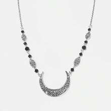 Dây cài tóc hình lưỡi liềm phong cách Bohemian Yalice, Dây cài tóc pha lê đen cổ điển, Phụ kiện đội đầu đính đá cho nữ - Đồ trang trí trán - Xem 13