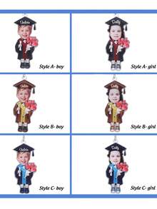 Customized Graduation Commemorative Keychain Gift, Customized Photo Keychain, Photo Graduation Cap Acrylic Pendant, College Graduation Gift, Women's Gift, Men's Gift - Multicolor - View 3