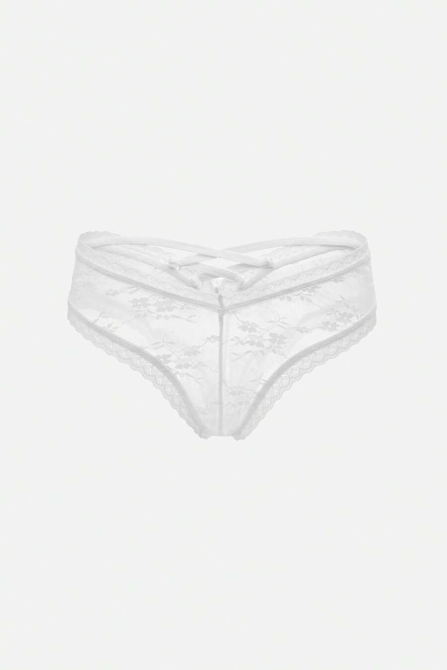 4/PCS Quần lót ren khoét sâu gợi cảm cho nữ có dây đeo chéo, Đồ lót lọt khe gợi cảm - Nhiều màu - Xem 1