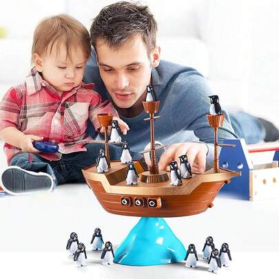 Penguin Balance Challenge Game - Encourages Focus And Strategic Thinking For 3+ - Great Gift For Children, Family Party Game Night For Kids & Adults