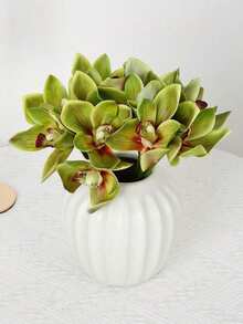 1pc/4pcs Set Artificial Orchid Potted Plants, Home Hotel Decor, Valentine's Day, Birthday, Graduation Gift, Home Decor, Back To School Supplies, Artificial Plants, Roses, Art, Flower Bouquet, Floral, Artificial Flowers, Dining Table Centerpiece, Flowers, Artificial Flowers For Decor, Wedding Decor, Wedding Flowers - Multicolor - View 1