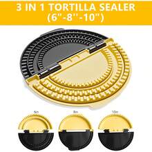 Large CRIMPIT Tortilla 3-In-1  6-8-10''flour Tortillas)-Mess-Free Meals,Versatile Cooking,Endless Recipe Ldeas,Perfect For Leftovers-Kitchen,Utensils - 黃色 - 查看 9