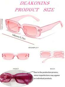 12pcs Y2K Square Frame Party Glasses Suitable For Women And Men, Summer Beach Square All-Match , Fashionable Pink Oval Small Frame , Suitable For Beach, Party, Photography, Concert And Daily Wear, Casual Elegant Accessory, Street Style, Holiday, Summer Beach Vacation, Outdoor Travel, Graduation Accessory, Party Favor, Mother's Day Gift, Birthday Gift, Wedding Favor - Multicolor - View 11