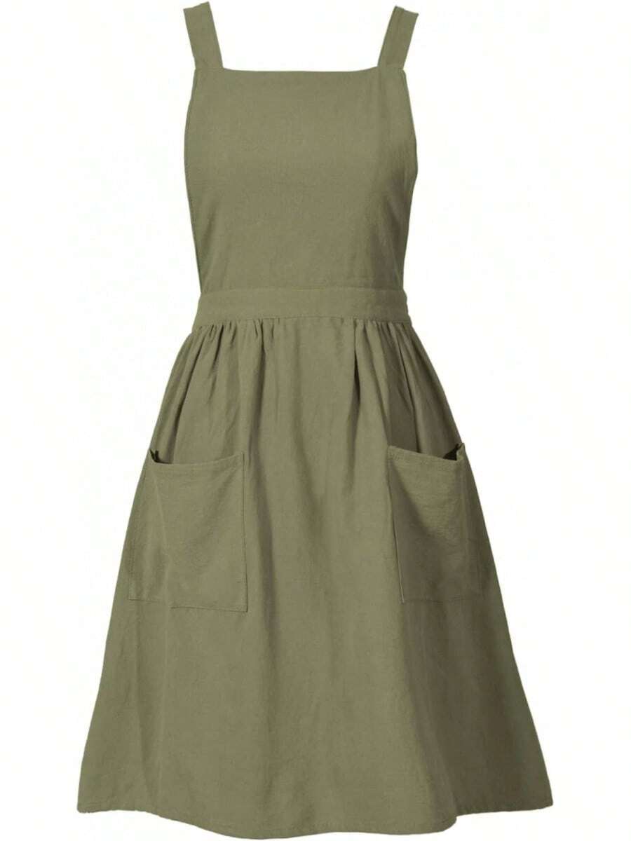 Aprons - Olive Green - View 1