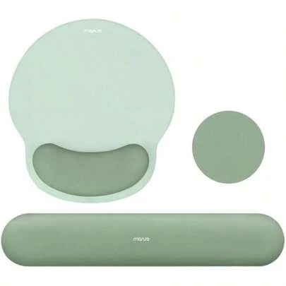 Writ Ret Upp For Moue PadandKeyboard Et Circle Curved Ergonic MouepadandCoater Non-Lip  He/ Pain ReliefandEay Typing Pad With Oft Clothandilicone Lining Antique Green