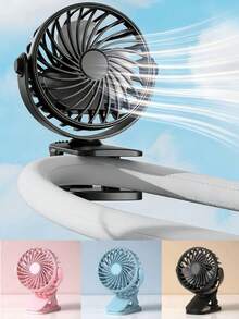BREEZORA Portable Clip Fan With LED, 360° Adjustable Mini USB Powered Fan, Suitable For Office, Bedroom, Travel And Camping, With Base, Battery Powered, For Indoor And Outdoor Use - Clip-on - View 10