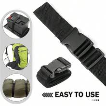 Battery Tie Down Strap, 39 Inch Tie Down Nylon Strap With Adjustable Quick Release Universal Car Boat SUV RV (Black) - Default - View 6