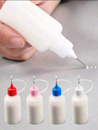 1/3Pcs 30ml Empty Glue Bottle With Needle Precision Tip Applicator Bottle, Refillable, Liquid Dispensing Bottle Drip Bottle, Easy-Squeeze Applicator For Paper Quilling DIY Craft School