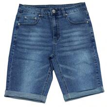Men's Casual Fashion Street Daily Commute Denim Shorts, Summer - Dark Wash - View 2