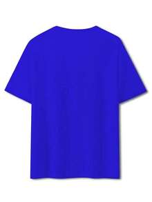 GiftFenqiro Camiseta casual de manga corta y cuello redondo con estampado de letra y corazón para hombreSoft - Azul - Ver 4