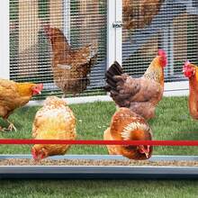 Heavy Duty Galvanized Steel Poultry Feeder Trough – 114cm Large Capacity, Rotating Crossbar & Drainage Holes, Rustproof & Weatherproof, Easy To Clean & Assemble – Appropriate For Chickens, Ducks - Red Signal - View 6