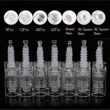 10pcs Disposable Replacement Needle Tips, 12/36/42 Pins/Round Nano 5D Bent Head Microneedle, Suitable For MYM/M5/M7/N2/A6/A1/E30, Individually Sealed Packaging - Multicolor - View 3