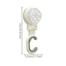 3 Pieces Suction Cup Mop Hoo For Shower- L-Mounted Broom Holder No Drill Removable And Reable Hans For Cleaning S Towels And More Y - Gray - 查看 7