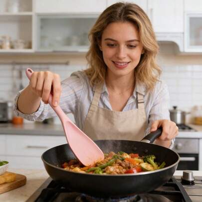 Silicone Spatula, Cooking Spoon, Non-Stick Pan Scraper, Silicone Kitchenware, Baking Tools, Suitable For Cooking, Baking, Stir-Frying, Mixing And Scraping