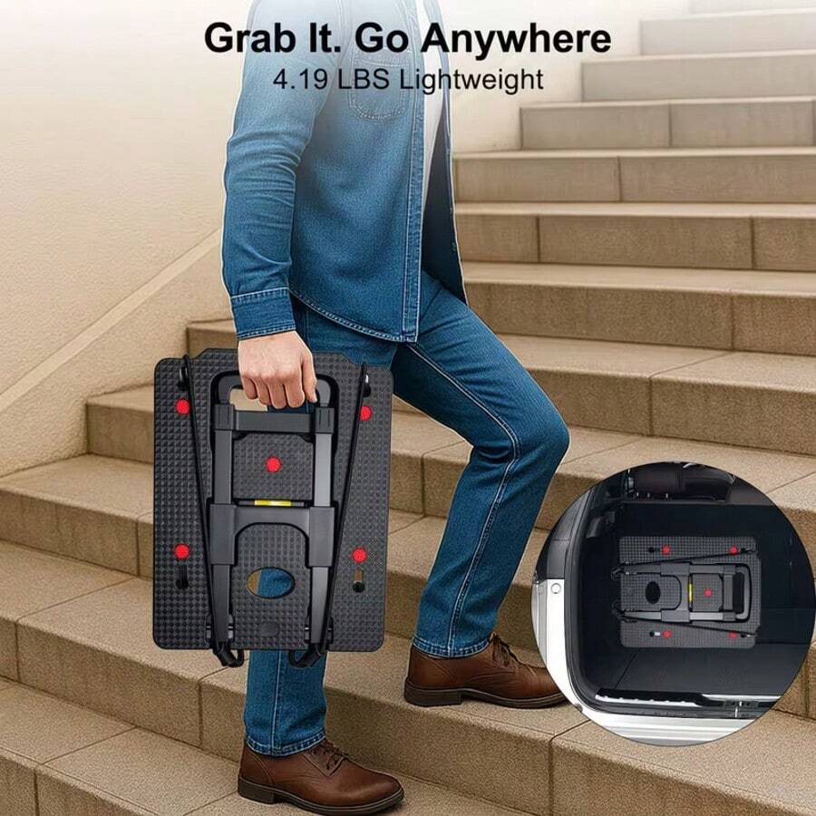 Foldable Hand Truck With Adjustable Handle And 360° Swivel Wheels | Lightweight And Portable, Suitable For Travel, Shopping And Office Use, Student Dorm Wheeled Cart, Mobile Office Organizer Essential, Rollable And Portable Design; Compact Size, Suitable For Office Cubicles And Home Office Scenarios; Serves As Multi-Functional Office Cart And Storage Cabinet, Perfect Gift For Mother's Day, Father's Day And Other Holidays - Foldable Stroller - View 1