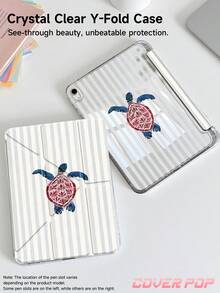 夏季条纹海龟图案保护套,兼容 iPad Air 4/5 10.9 英寸、7/8/9 10.2 英寸、(A16) 11 英寸(第 11 代,2025 年款),带 Apple Pencil 插槽,也兼容三星 Galaxy Tab A9 11 英寸、Tab A9 8.7 英寸,可爱风格,适合返校季、情人节、夏季礼物。 - 彩色 - 查看 2