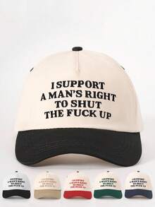 1pc Sorry About My Husband Embroidery Colorblock Baseball Cap, Outdoor Sun Protection Hat Suitable For Boys, Girls, Travel, Beach, Spring/Autumn - Embroidery - View 12