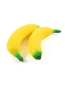 1PC Soft Squishy Banana Simulator, Slow Rising Anti-Stress Fruit Shaped Squeezer, Fun And Stress Relief, Soft Plush Banana - Multicolor - View 3