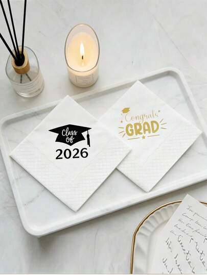 2026 Graduation Napkins, Graduation Party Table Decor, You Did It Graduation Decorative Napkins, Party Supplies
