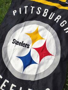 1pc Pittsburgh Steelers Beach Towel - Free Shipping -  Football Soft & Absorbent Microfiber Towel, Suitable For Bathroom, Swimming, Fitness, Yoga, Lightweight & Portable, Wind & Sun Protection, Ideal For Summer Travel & Decoration - 1 - 查看 3