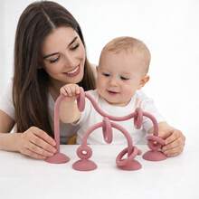 Baby Early Education Cognitive Game Toy Set, Children's Attention Montessori Silicone Desktop Toys With Silicone Rings, Silicone Rings Can Be Used As Baby Teething Toys, Early Development Parent-Child Interactive Toys, Bathroom Bath Toys, Baby Highchair Essential Toys Before And After Meals, Develop Fine Motor Skills, Suitable For Baby Boys And Girls, Best Gift For Newborns - Multicolor - View 2