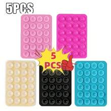 5 Peças Suporte de Telefone Multifuncional de Ventosa de Silicone - Tipo Universal, Adequado para Todos os Modelos de Telefone, Adesão Resistente, Reutilizável e Lavável - Para Decoração de Telefone, Ventosa Multiuso, Com Adesivo Traseiro, Portátil, Presente para Amigos, Presente de Natal - Multicolorido - Visão 34