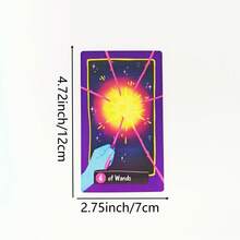 Bộ bài Tarot tiếng Anh 78 lá - Tháp Thành Lúc Nửa Đêm, kích thước 12x7cm, kèm sách hướng dẫn, phù hợp cho người mới bắt đầu, tụ họp bạn bè, trò chơi tiệc tùng, quà Giáng sinh, quà sinh nhật. - Màu tím - Xem 4