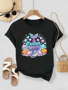T-shirts pour femmes - Noir - Voir 2