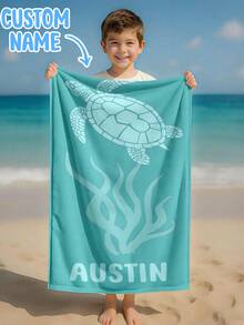 A Personalized Children's Beach Towel, A Perfect Summer Birthday Gift, Suitable For All Kinds Of Summer Occasions. Customize Beach Towels And Accessories For The Beach, Pool, Travel, Camping, Yoga, And More. - Multicolor - View 9
