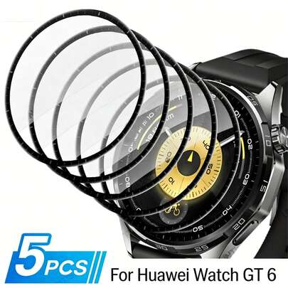 Bộ 5 miếng dán bảo vệ màn hình cho Watch GT 6, có các kích thước 46mm/41mm, được làm từ chất liệu Ultra-HD, phủ toàn màn hình.