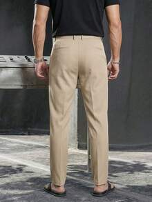 ALTZTAR Men's Business Casual Slim Fit Pants - Apricot - View 2