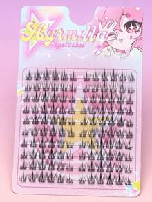 Ayrmilla AYRMILLA C-Type Roll 120 Bundle Cluster Natural 3D Sunflower, Single Eyelash Extension False Eyelash Cluster Makeup Tool Wholesale Eyelashes Slim And Light Fake Eyelashes - Black - View 4