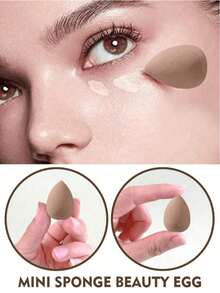 6/1pc Makeup Sponges: 2 Makeup Sponge + 2 Velvet Powder Puffs + 2 Mini Makeup Sponges, Multi-Functional Makeup Tools, Makeup Powder Puffs, Dry & Wet Use Makeup Sponges, Blush Puff, Loose Powder Puff, Suitable For Liquid Foundation, BB Cream, Concealer, Face Cream, Foundation, Suitable For All Skin Types - Brown - View 6