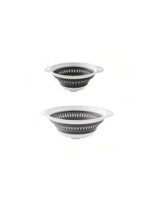 Kitchen Colander With Drainage Design, Convenient For Washing Vegetables, Essential Kitchen Helper - Pink - View 4